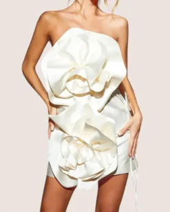 Designer Strapless Mini Dress 1