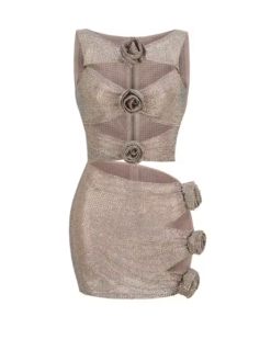 Alternative view of Vega Crystal Rose Two-Piece Set