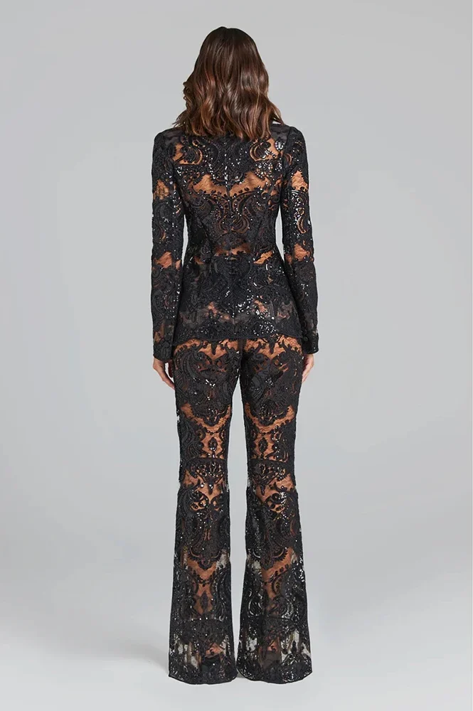 Liv Guipure Lace Power Suit - Image 2