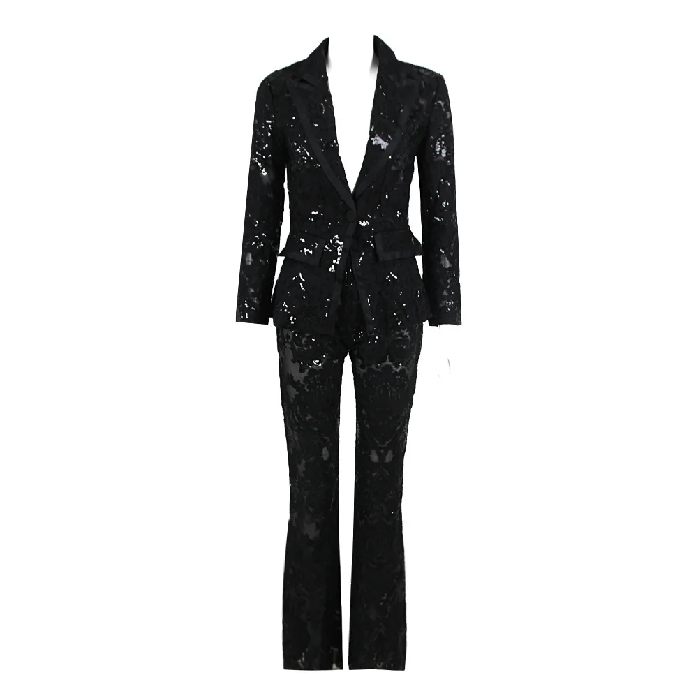 Liv Guipure Lace Power Suit - Image 6