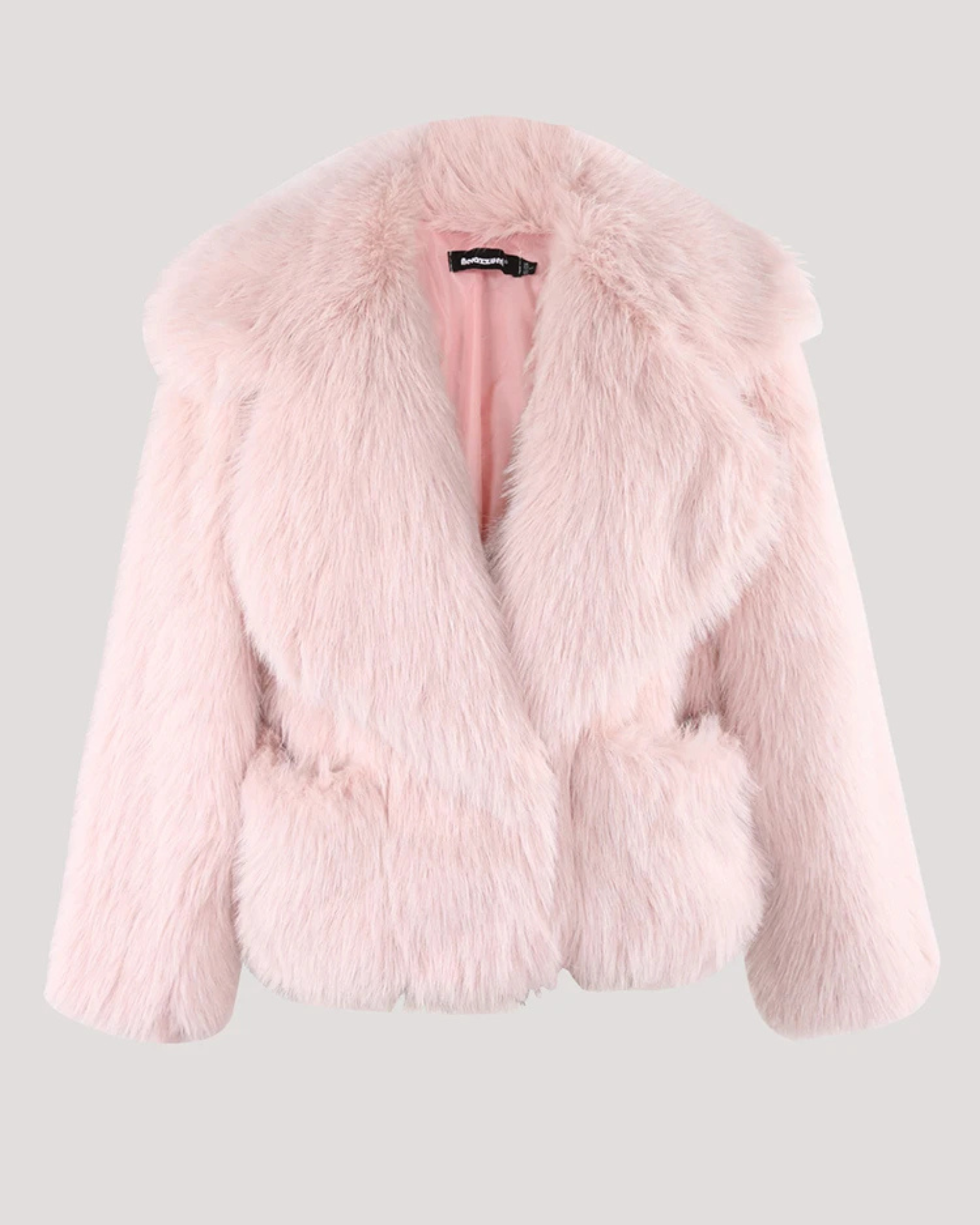 Rosalie Blush Faux Fur Jacket