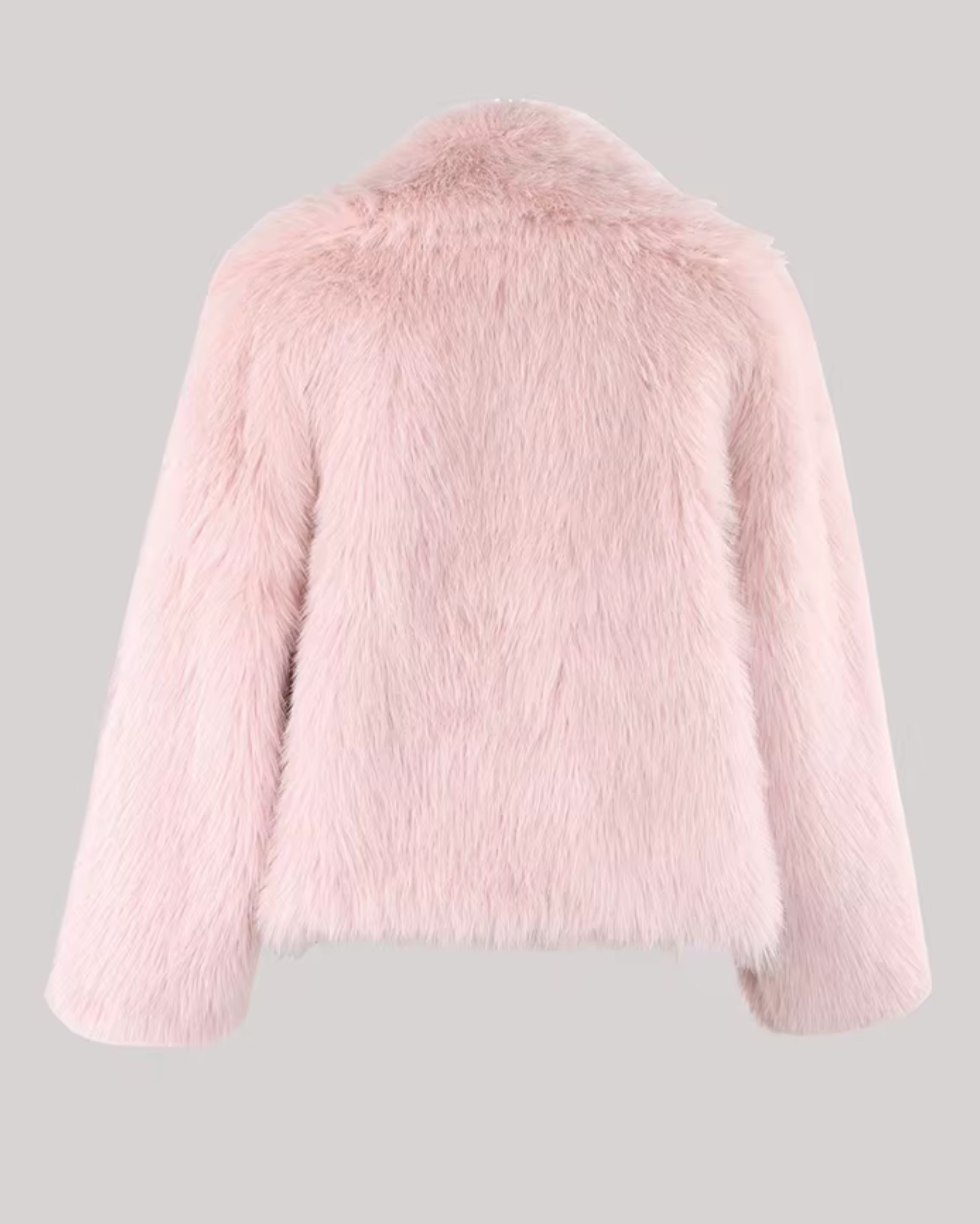 Rosalie Blush Faux Fur Jacket - Image 3