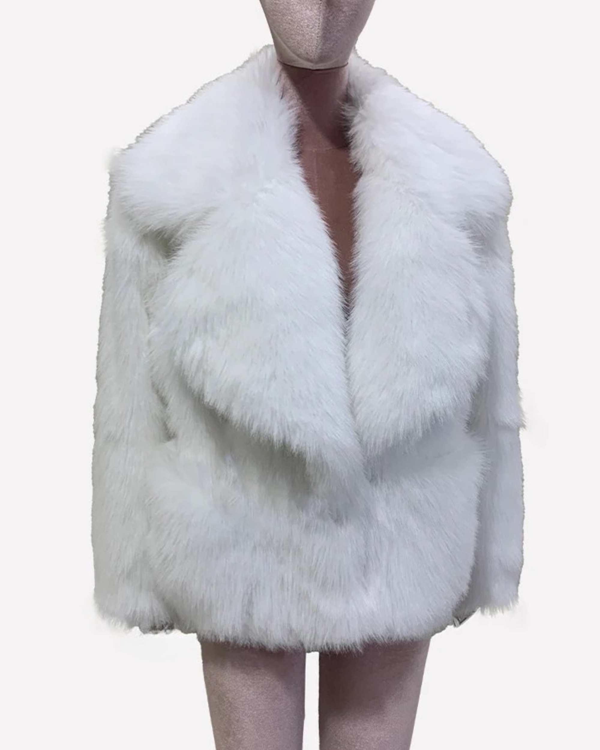 Rosalie Blush Faux Fur Jacket - Image 8