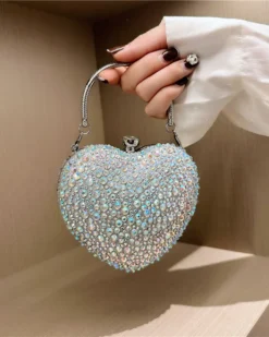 Amour Heart Crystal Clutch