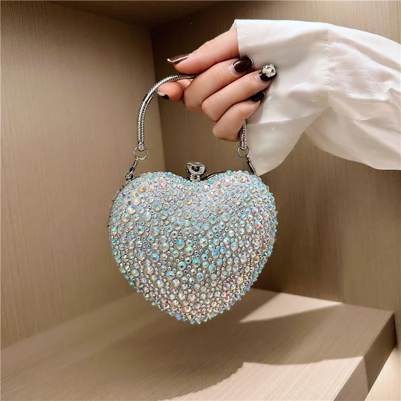 Amour Heart Crystal Clutch