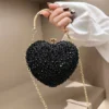Amour Heart Crystal Clutch