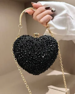 Alternative view of Amour Heart Crystal Clutch