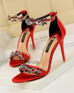 Elena Rhinestone Stiletto Sandals