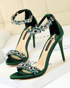 Elena Rhinestone Stiletto Sandals
