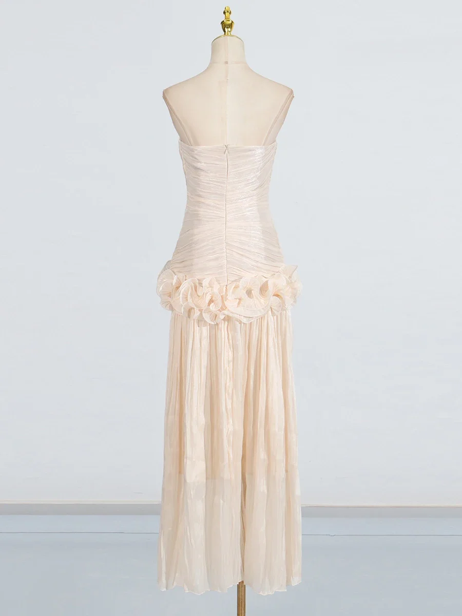 Inna Strapless Ruched Long Dress - Image 9