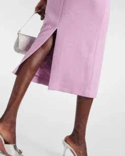 Sabrina Pink Beaded Tea-Length Party Dress 4
