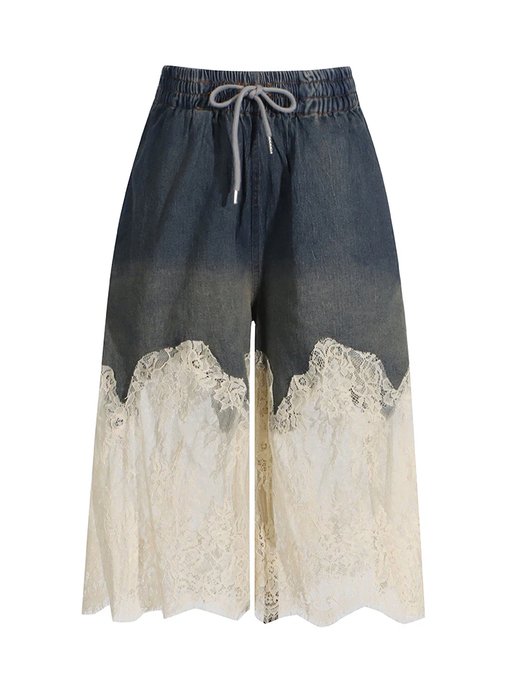 Sasha Denim-Lace Two-Piece Set - Image 9