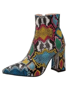 Olivia Snake Print Ankle Boot