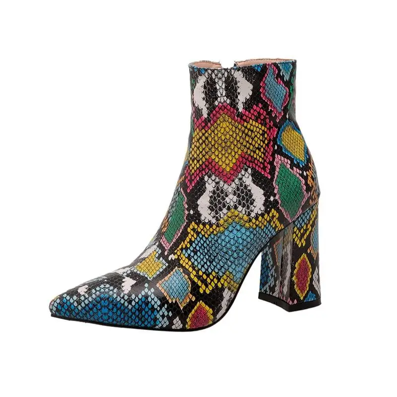 Olivia Snake Print Ankle Boot