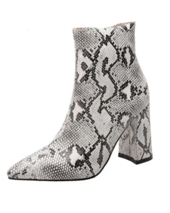 Olivia Snake Print Ankle Boot