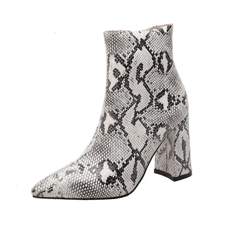 Olivia Snake Print Ankle Boot