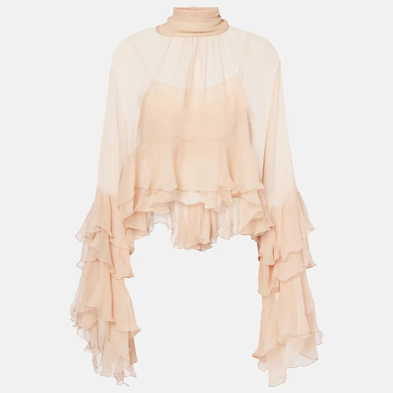 Olga Sheer Ruffle Blouse - Image 2