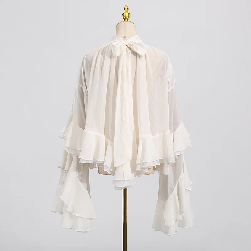 Olga Sheer Ruffle Blouse - Image 6