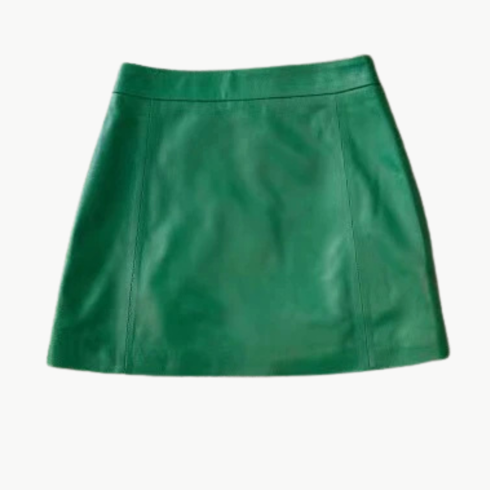 Selena Luxe Sheepskin Leather Mini Skirt - Image 10