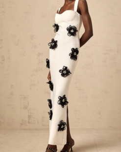Alternative view of Elise Floral Appliqué Column Maxi Dress