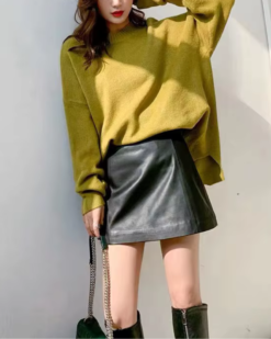 Alternative view of Selena Luxe Sheepskin Leather Mini Skirt
