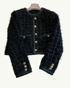 Alternative view of Arden Noir Textured Crop Jacket