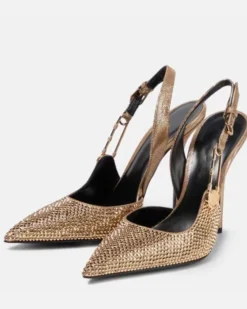 Melena Crystal Slingback Stiletto Heels