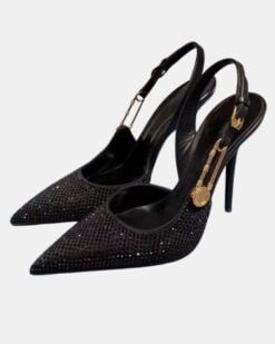 Melena Crystal Slingback Stiletto Heels