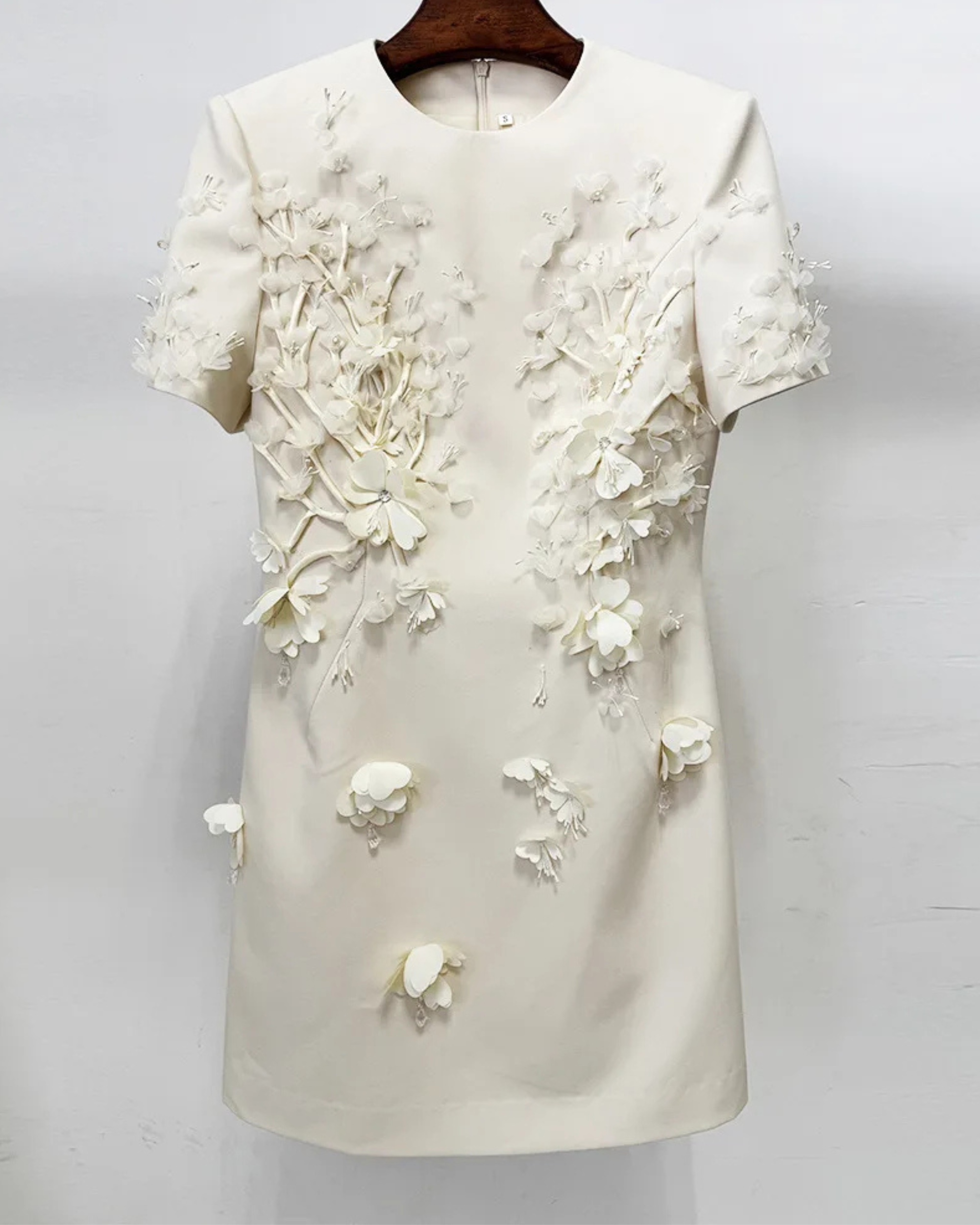 Sonya Floral Appliqué Mini Dress - Image 2