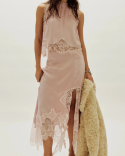 Alternative view of Clara Satin Lace Skirt Set