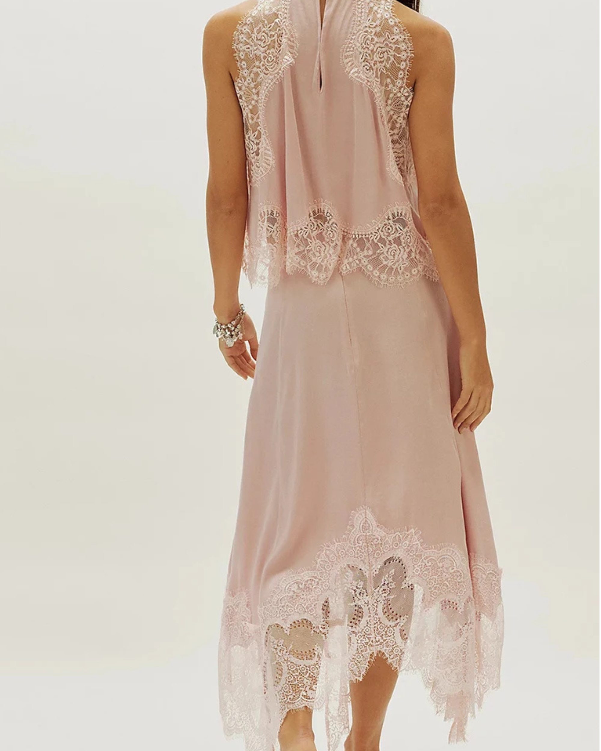 Clara Satin Lace Skirt Set - Image 3