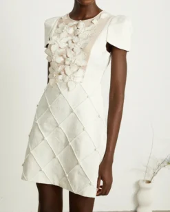 Alternative view of Genevieve Floral Appliqué Mini Dress