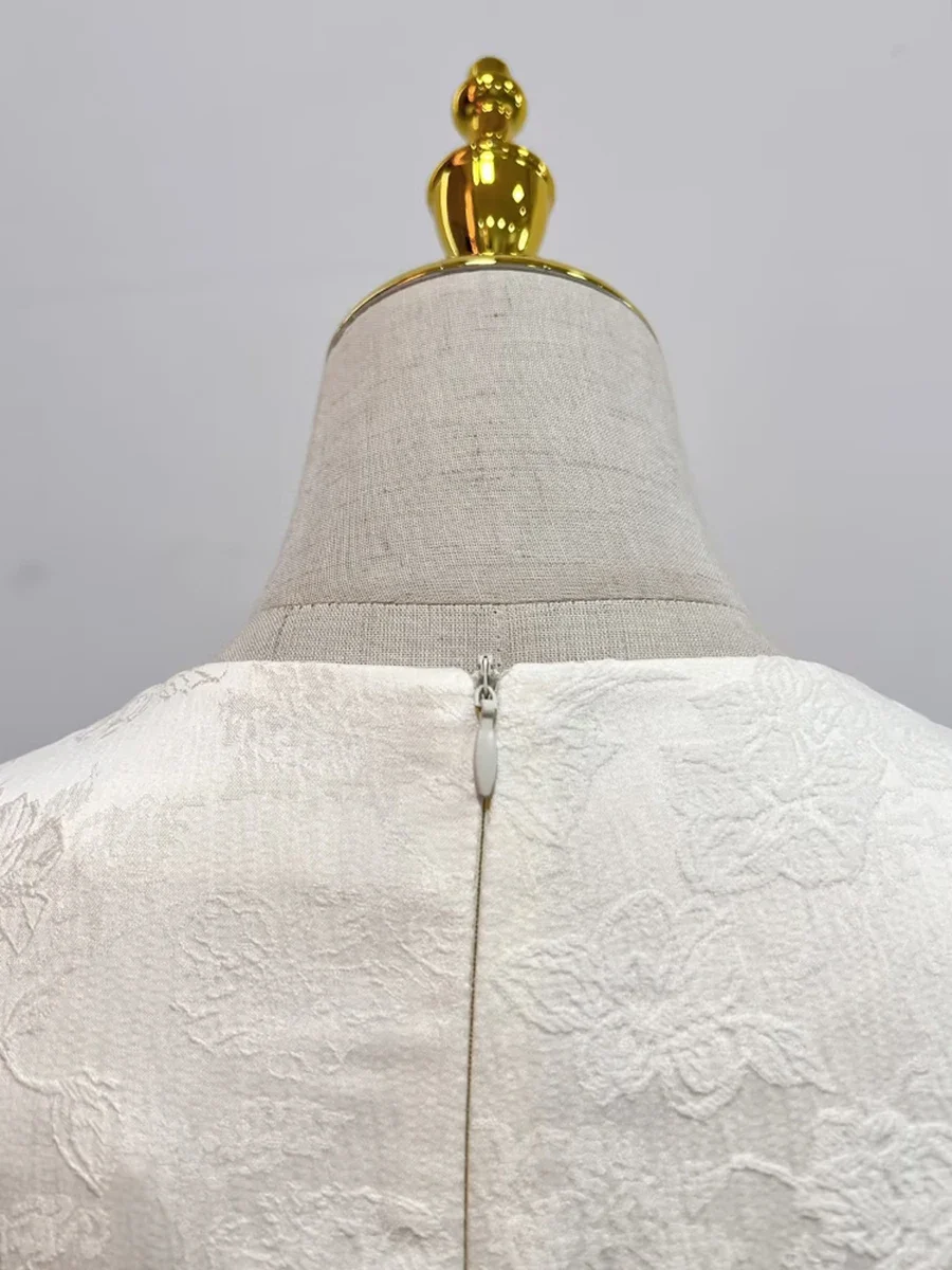 Genevieve Floral Appliqué Mini Dress - Image 9