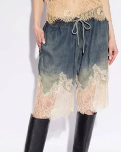 Sasha Lace-Trim Bermuda Shorts