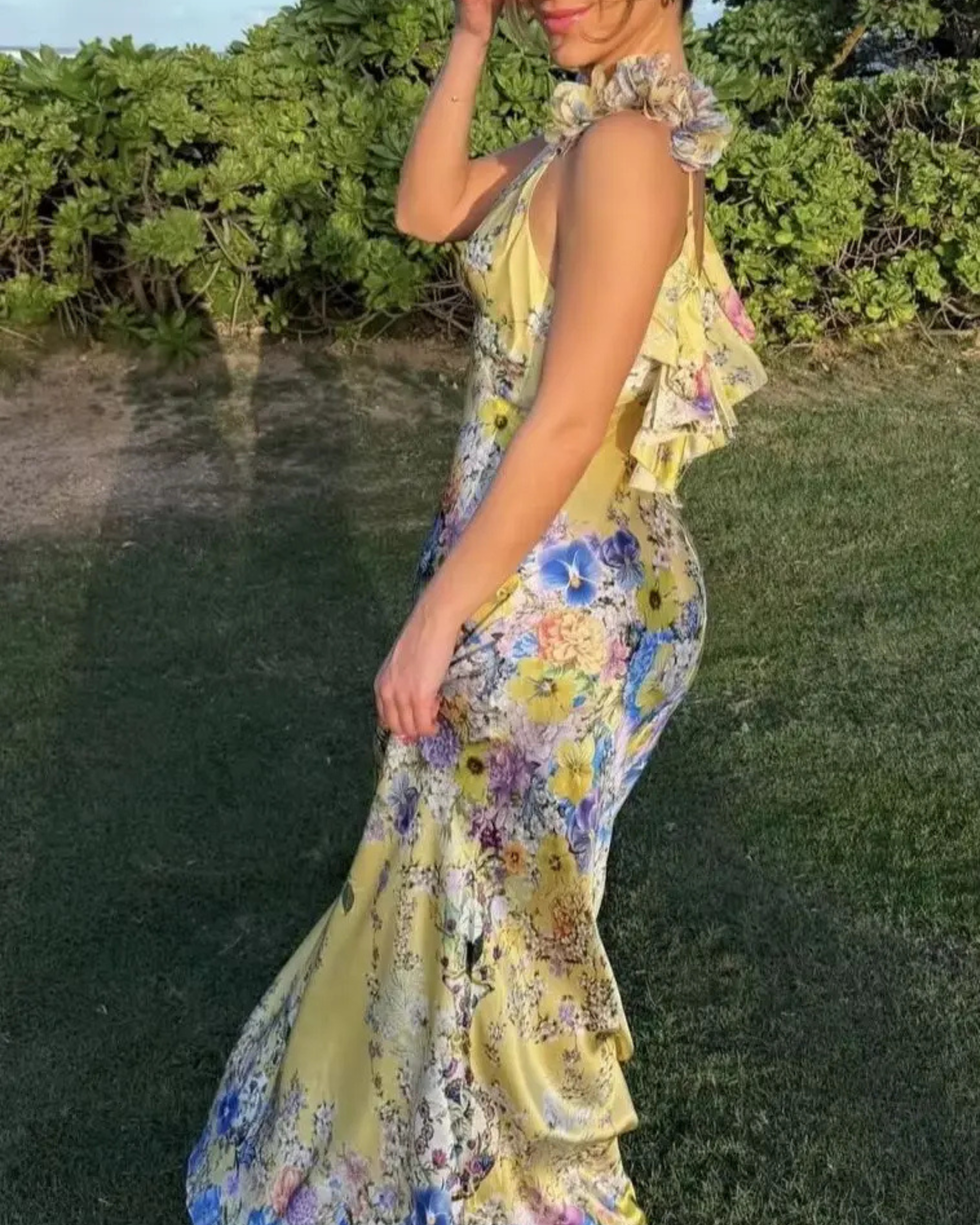 Portofino Silk Floral Maxi Dress
