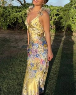 Portofino Silk Floral Maxi Dress
