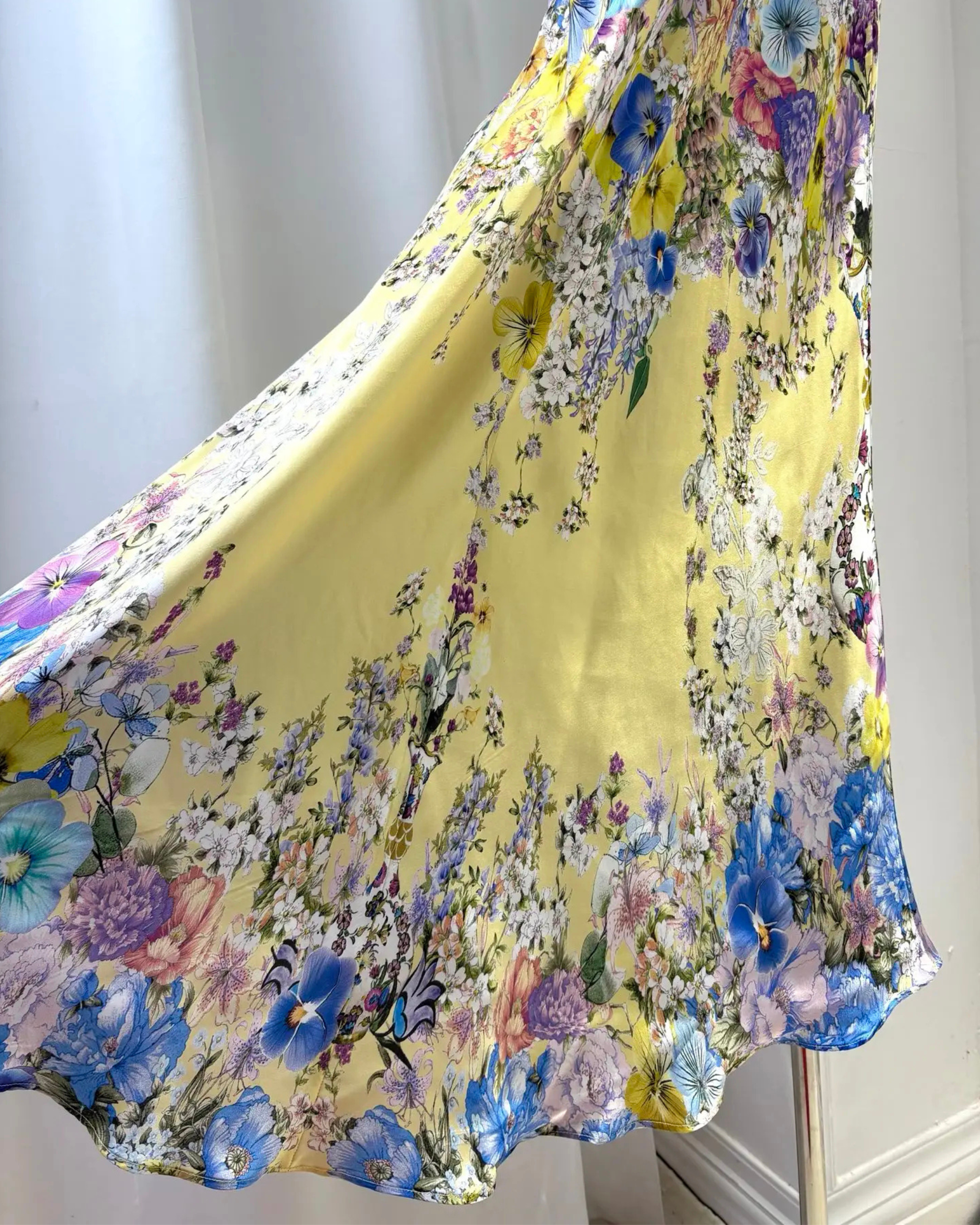 Portofino Silk Floral Maxi Dress