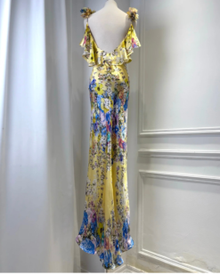 Portofino Silk Floral Maxi Dress