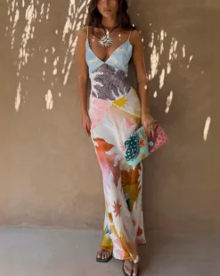 Zahara Printed Resort Maxi Dress