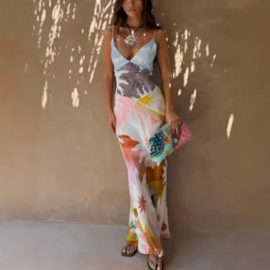 Zahara Printed Resort Maxi Dress