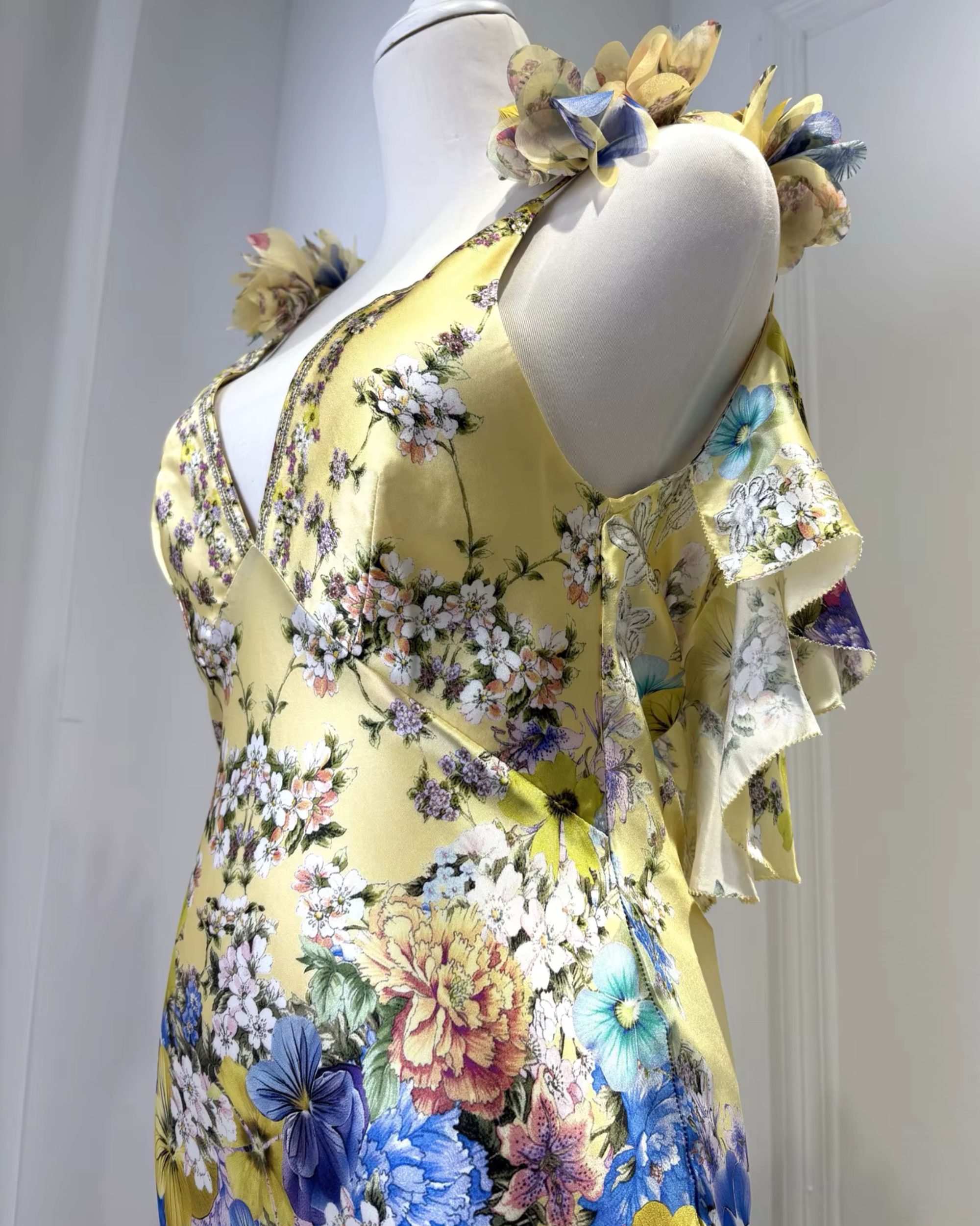 Portofino Silk Floral Maxi Dress