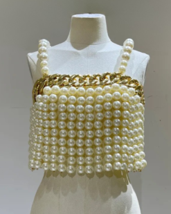 Paloma Pearl Beaded Statement Top