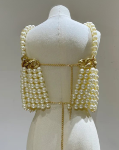 Paloma Pearl Beaded Statement Top