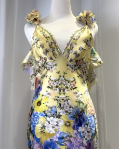 Portofino Silk Floral Maxi Dress