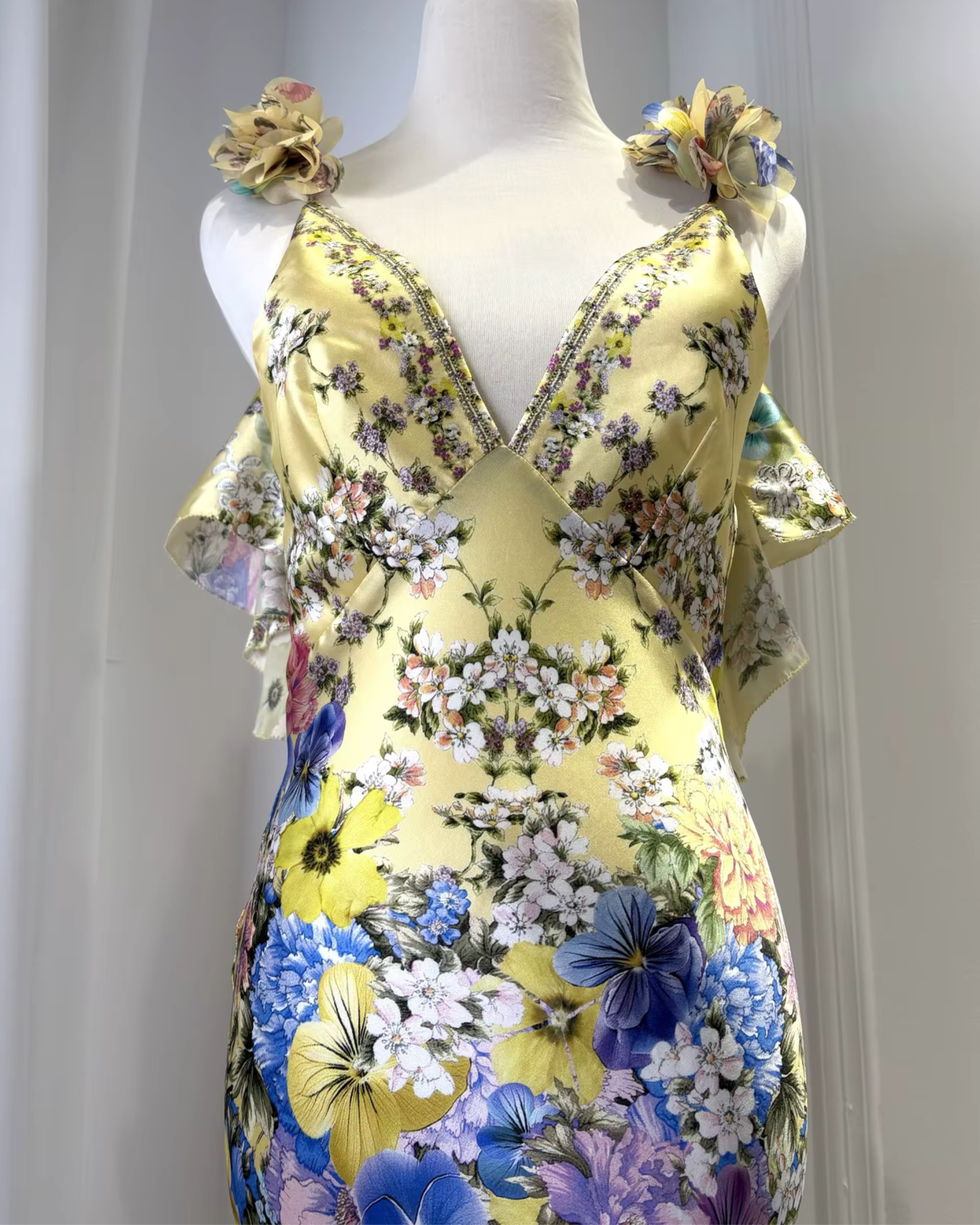 Portofino Silk Floral Maxi Dress