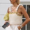 Paloma Pearl Beaded Statement Top