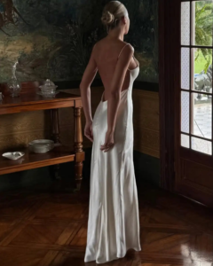 Isabelle Satin Backless Maxi Dress