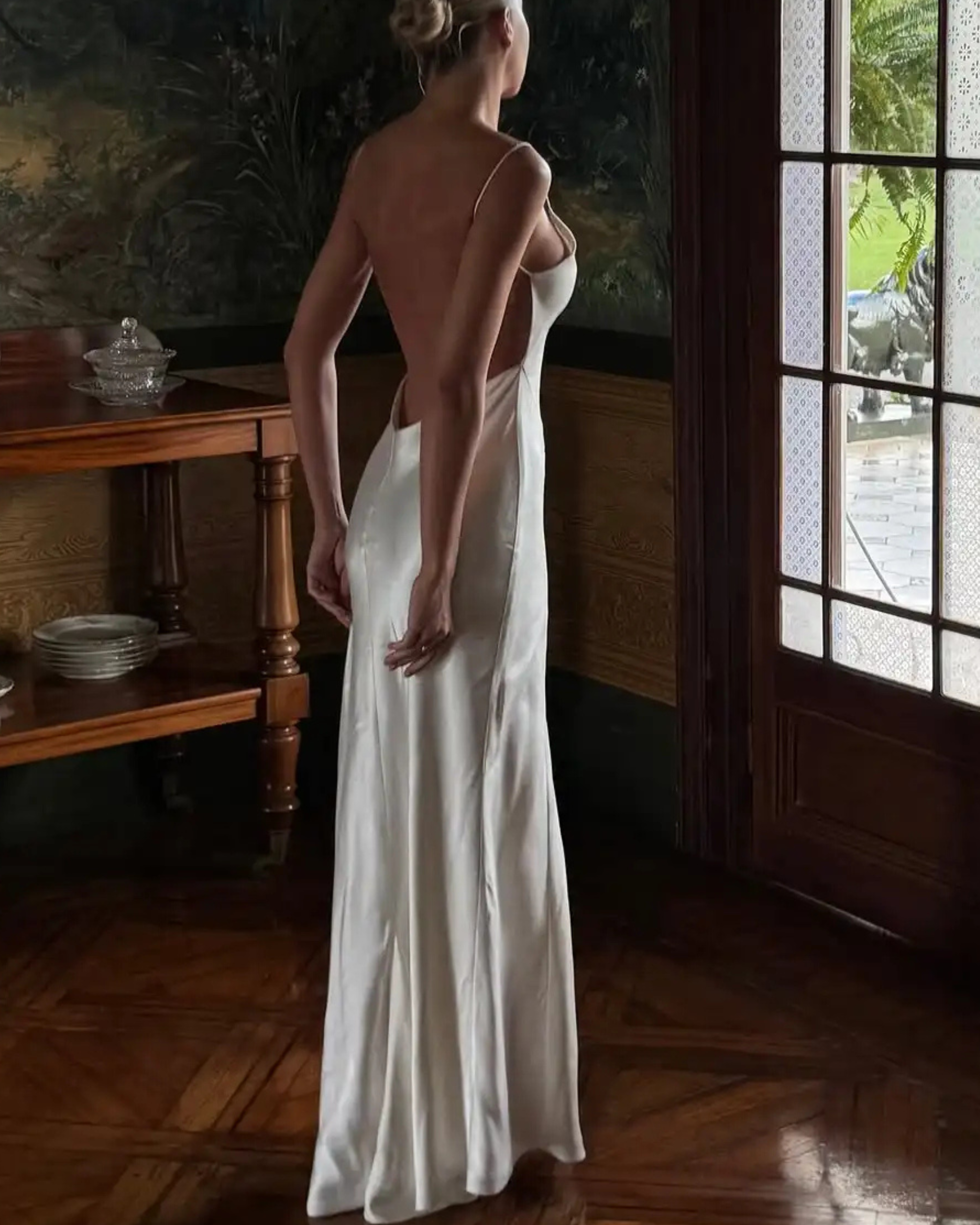 Isabelle Satin Backless