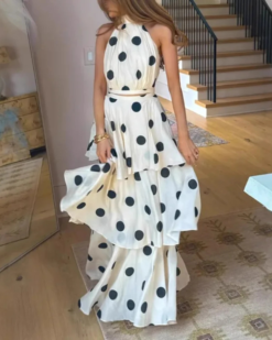 Dalia Polka Dot Ruffle Set