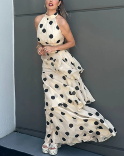 Dalia Polka Dot Ruffle Set